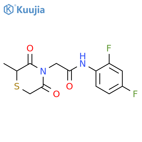 N-(2,4-difluorophenyl)-2-(2-methyl-3,5-dioxothiomorpholin-4-yl)acetamide structure
