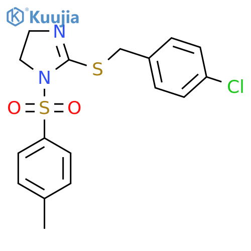 2-{(4-chlorophenyl)methylsulfanyl}-1-(4-methylbenzenesulfonyl)-4,5-dihydro-1H-imidazole structure