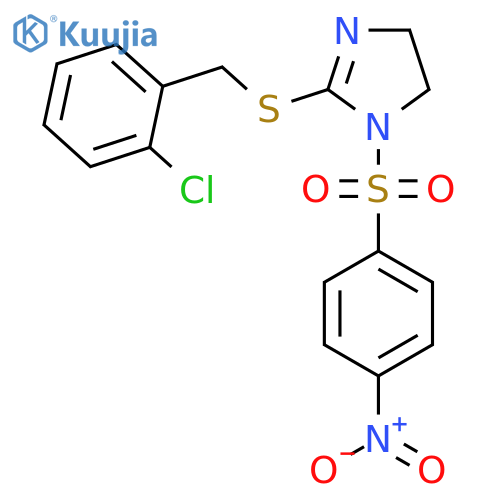2-{(2-chlorophenyl)methylsulfanyl}-1-(4-nitrobenzenesulfonyl)-4,5-dihydro-1H-imidazole structure