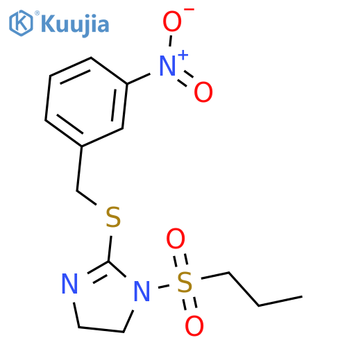 2-{(3-nitrophenyl)methylsulfanyl}-1-(propane-1-sulfonyl)-4,5-dihydro-1H-imidazole structure