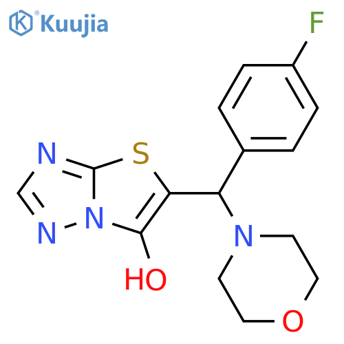 5-(4-fluorophenyl)(morpholin-4-yl)methyl-1,2,4triazolo3,2-b1,3thiazol-6-ol structure