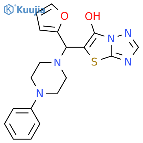 5-(furan-2-yl)(4-phenylpiperazin-1-yl)methyl-1,2,4triazolo3,2-b1,3thiazol-6-ol structure
