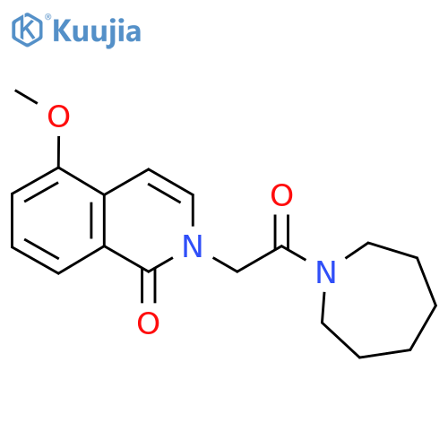 2-2-(azepan-1-yl)-2-oxoethyl-5-methoxy-1,2-dihydroisoquinolin-1-one structure