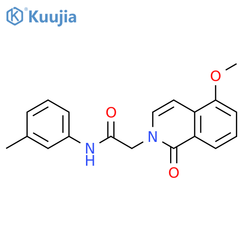 2-(5-methoxy-1-oxo-1,2-dihydroisoquinolin-2-yl)-N-(3-methylphenyl)acetamide structure