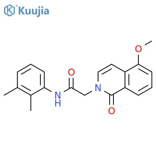 N-(2,3-dimethylphenyl)-2-(5-methoxy-1-oxo-1,2-dihydroisoquinolin-2-yl)acetamide structure