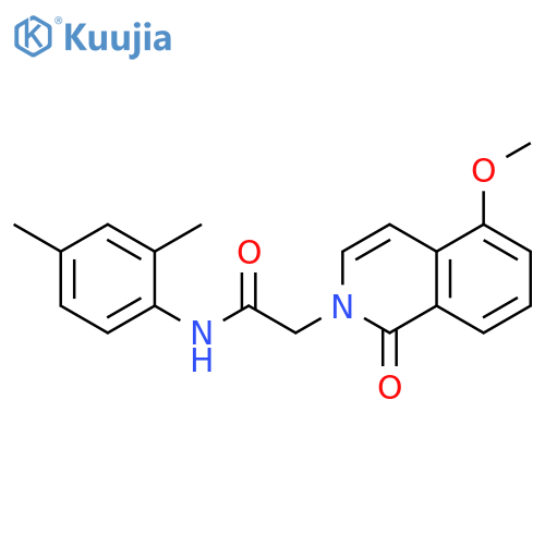 N-(2,4-dimethylphenyl)-2-(5-methoxy-1-oxo-1,2-dihydroisoquinolin-2-yl)acetamide structure