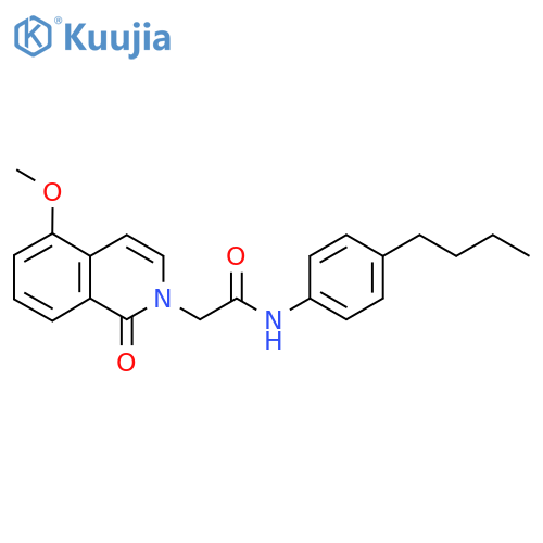 N-(4-butylphenyl)-2-(5-methoxy-1-oxo-1,2-dihydroisoquinolin-2-yl)acetamide structure