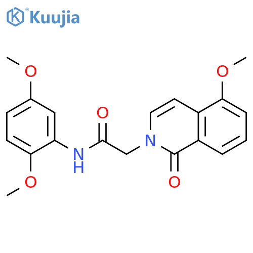 N-(2,5-dimethoxyphenyl)-2-(5-methoxy-1-oxo-1,2-dihydroisoquinolin-2-yl)acetamide structure