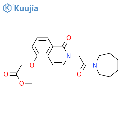 methyl 2-({2-2-(azepan-1-yl)-2-oxoethyl-1-oxo-1,2-dihydroisoquinolin-5-yl}oxy)acetate structure