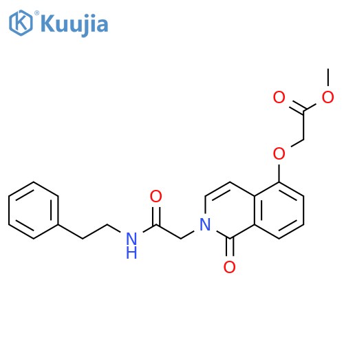 methyl 2-(1-oxo-2-{(2-phenylethyl)carbamoylmethyl}-1,2-dihydroisoquinolin-5-yl)oxyacetate structure