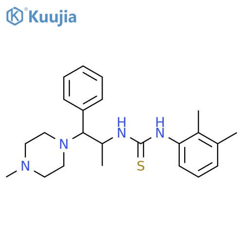 3-(2,3-dimethylphenyl)-1-1-(4-methylpiperazin-1-yl)-1-phenylpropan-2-ylthiourea structure