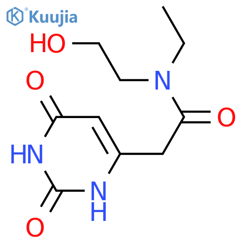 2-(2,6-dioxo-1,2,3,6-tetrahydropyrimidin-4-yl)-N-ethyl-N-(2-hydroxyethyl)acetamide structure