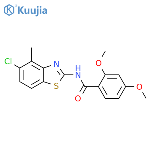 N-(5-chloro-4-methyl-1,3-benzothiazol-2-yl)-2,4-dimethoxybenzamide structure