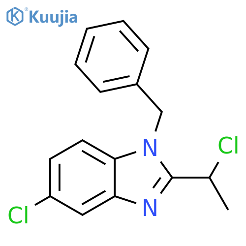 1-Benzyl-5-chloro-2-(1-chloroethyl)-1H-1,3-benzodiazole structure