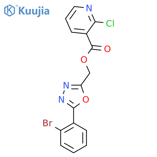 [5-(2-Bromophenyl)-1,3,4-oxadiazol-2-yl]methyl 2-chloropyridine-3-carboxylate structure