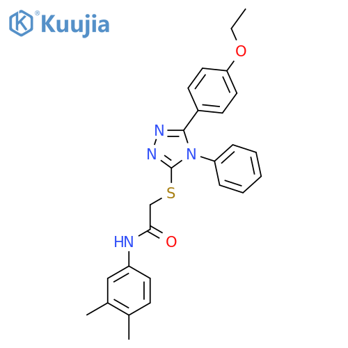 N-(3,4-Dimethylphenyl)-2-{[5-(4-ethoxyphenyl)-4-phenyl-4H-1,2,4-triazol-3-yl]sulfanyl}acetamide structure