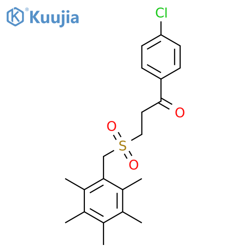 1-(4-Chlorophenyl)-3-[(2,3,4,5,6-pentamethylbenzyl)sulfonyl]-1-propanone structure