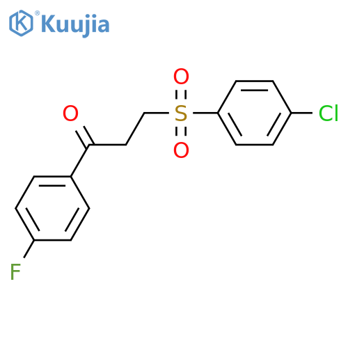 3-[(4-CHLOROPHENYL)SULFONYL]-1-(4-FLUOROPHENYL)-1-PROPANONE structure