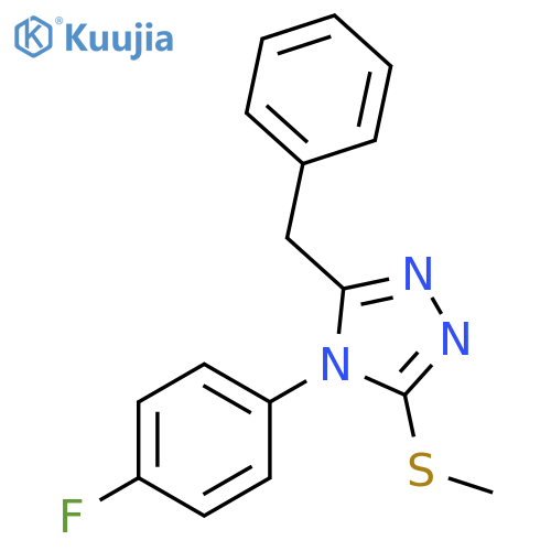 3-Benzyl-4-(4-fluorophenyl)-5-(methylsulfanyl)-4H-1,2,4-triazole structure