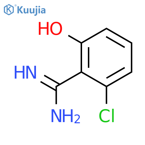 2-chloro-6-hydroxybenzene-1-carboximidamide structure