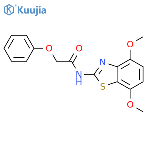 N-(4,7-dimethoxy-1,3-benzothiazol-2-yl)-2-phenoxyacetamide structure
