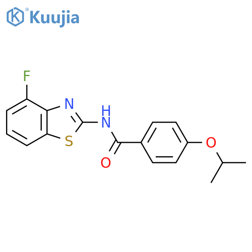 N-(4-fluorobenzo[d]thiazol-2-yl)-4-isopropoxybenzamide structure