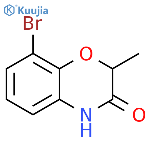 8-bromo-2-methyl-3,4-dihydro-2H-1,4-benzoxazin-3-one structure