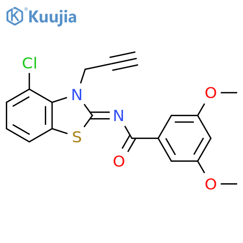 N-(2Z)-4-chloro-3-(prop-2-yn-1-yl)-2,3-dihydro-1,3-benzothiazol-2-ylidene-3,5-dimethoxybenzamide structure