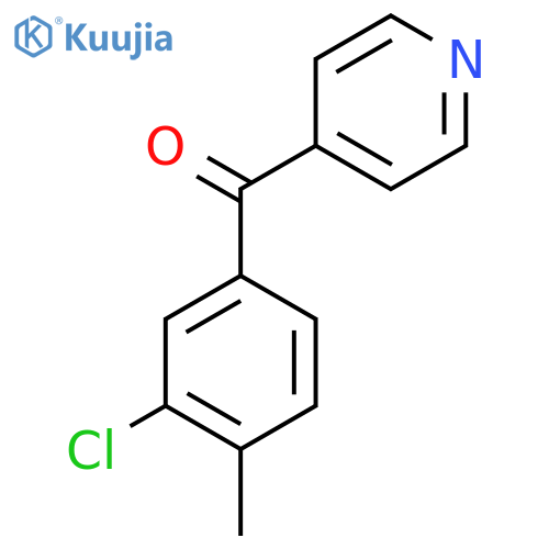 4-[3-Chloro-4-methylbenzoyl]pyridine structure