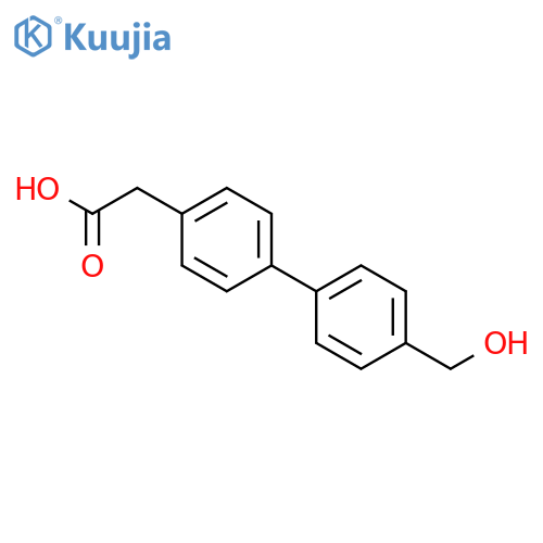 [1,1'-BIPHENYL]-4-ACETIC ACID, 4'-(HYDROXYMETHYL)- structure