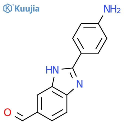 1H-BENZIMIDAZOLE-5-CARBOXALDEHYDE, 2-(4-AMINOPHENYL)- structure