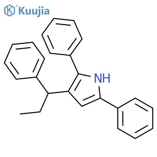 1H-Pyrrole, 2,5-diphenyl-3-(1-phenylpropyl)- structure