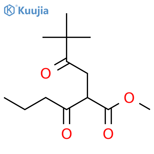 methyl 2-butanoyl-5,5-dimethyl-4-oxohexanoate structure