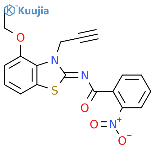 N-(2Z)-4-ethoxy-3-(prop-2-yn-1-yl)-2,3-dihydro-1,3-benzothiazol-2-ylidene-2-nitrobenzamide structure
