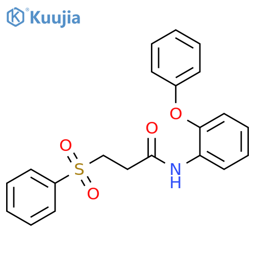 3-(benzenesulfonyl)-N-(2-phenoxyphenyl)propanamide structure
