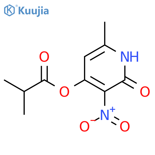 6-methyl-3-nitro-2-oxo-1,2-dihydropyridin-4-yl 2-methylpropanoate structure