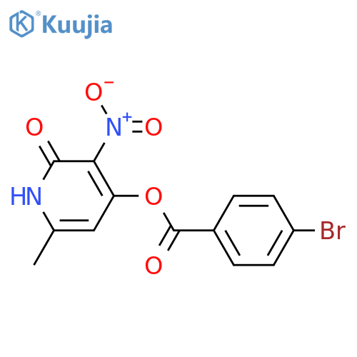 6-methyl-3-nitro-2-oxo-1,2-dihydropyridin-4-yl 4-bromobenzoate structure
