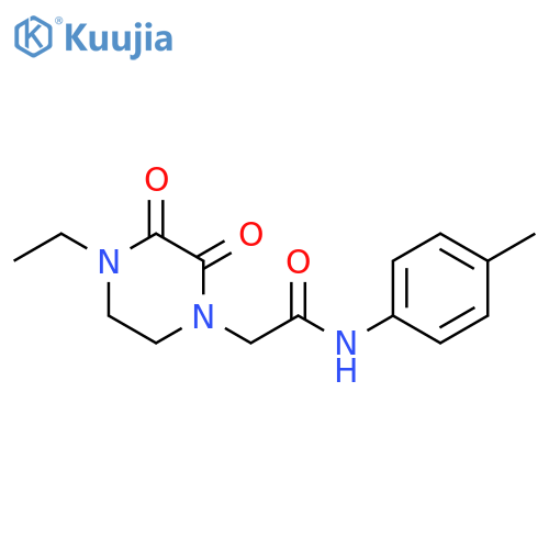 2-(4-ethyl-2,3-dioxopiperazin-1-yl)-N-(4-methylphenyl)acetamide structure