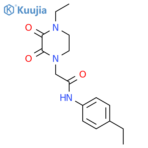 2-(4-ethyl-2,3-dioxopiperazin-1-yl)-N-(4-ethylphenyl)acetamide structure