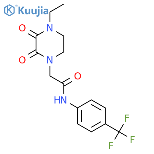 2-(4-ethyl-2,3-dioxopiperazin-1-yl)-N-4-(trifluoromethyl)phenylacetamide structure