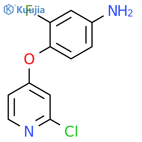 Benzenamine, 4-[(2-chloro-4-pyridinyl)oxy]-3-fluoro- structure