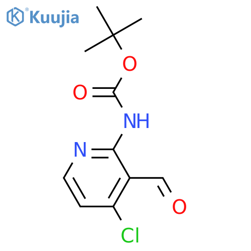 tert-butyl N-(4-chloro-3-formyl-2-pyridyl)carbamate structure