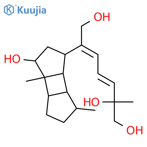 2-Methyl-6-(decahydro-3-hydroxy-3a,6-dimethylcyclobuta[1,2:3,4]dicyclopenten-1-yl)-3,5-heptadiene-1,2,7-triol structure