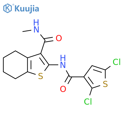 2-(2,5-dichlorothiophene-3-amido)-N-methyl-4,5,6,7-tetrahydro-1-benzothiophene-3-carboxamide structure