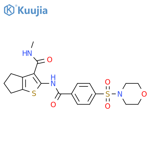 N-methyl-2-4-(morpholine-4-sulfonyl)benzamido-4H,5H,6H-cyclopentabthiophene-3-carboxamide structure