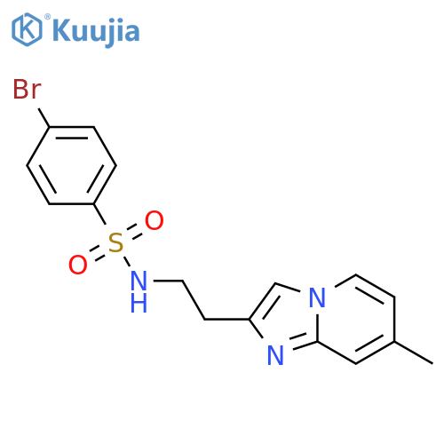 4-bromo-N-(2-{7-methylimidazo1,2-apyridin-2-yl}ethyl)benzene-1-sulfonamide structure