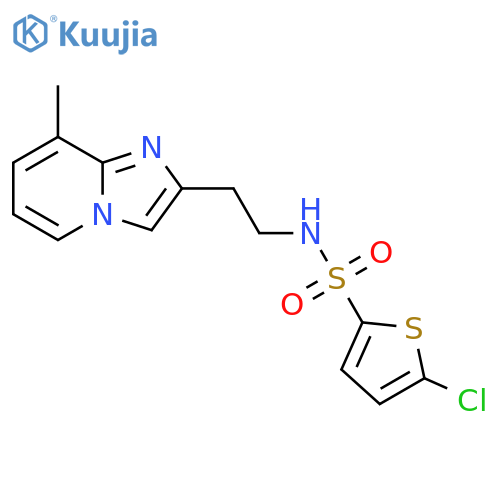 5-chloro-N-(2-{8-methylimidazo1,2-apyridin-2-yl}ethyl)thiophene-2-sulfonamide structure