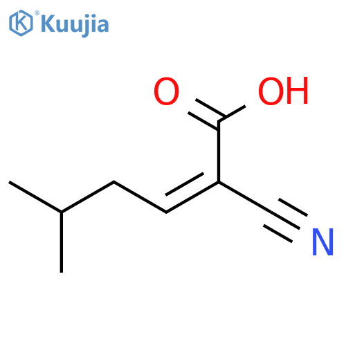 2-Hexenoic acid, 2-cyano-5-methyl- structure