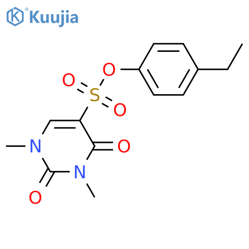 4-ethylphenyl 1,3-dimethyl-2,4-dioxo-1,2,3,4-tetrahydropyrimidine-5-sulfonate structure