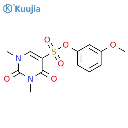 3-methoxyphenyl 1,3-dimethyl-2,4-dioxo-1,2,3,4-tetrahydropyrimidine-5-sulfonate structure